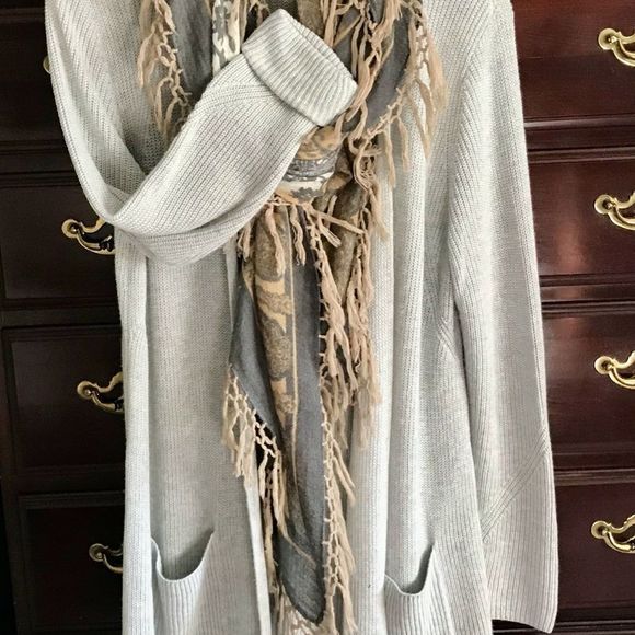 Halogen Grey Sweater, Long Sweater Coat, XL, Casual and Versatile - Picture 10 of 11